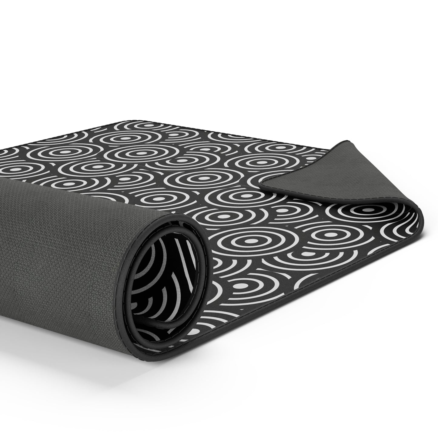 Circles Black | Mousepad